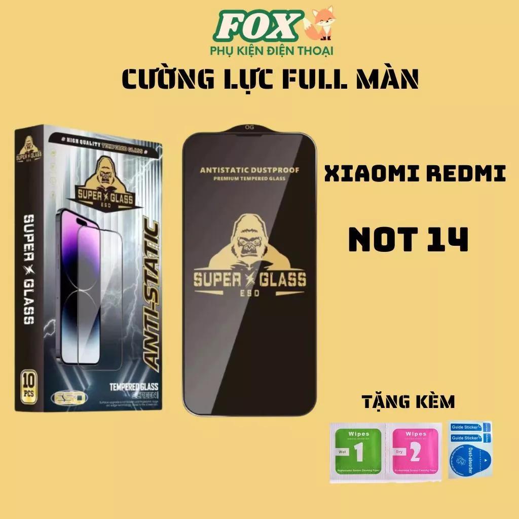 Kính cường lực Xiaomi Redmi Not14 full màn hình cao cấp cảm ứng mượt