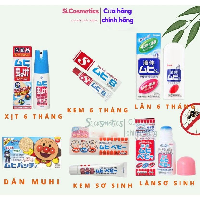 Lăn Bôi, kem và dán Muỗi Đốt Và Côn Trùng Cắn Muhi Nhật Bản