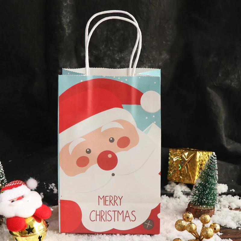 Lễ Hội Giáng Sinh Túi Giấy Dễ Thương Nai Sừng Tấm Thiết Kế Hươu Túi Kẹo Goodies Túi Lễ Hội Quà Tặng