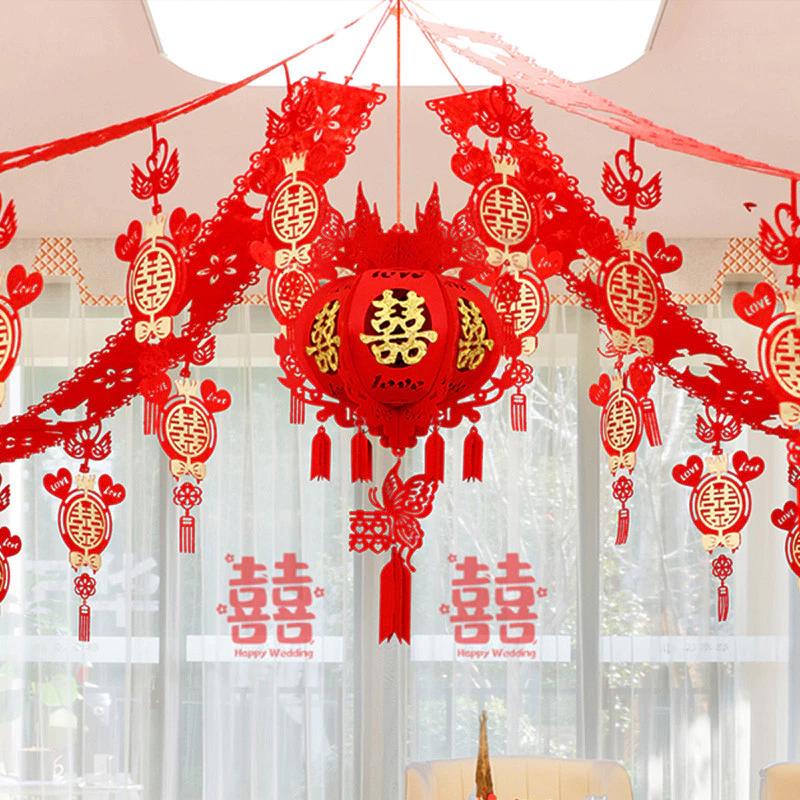 Lễ Kỷ Niệm Đám Cưới Treo Đồ Trang Trí Đôi Hạnh Phúc Biểu Tượng Đèn Lồng Trang Trí Phòng Khách