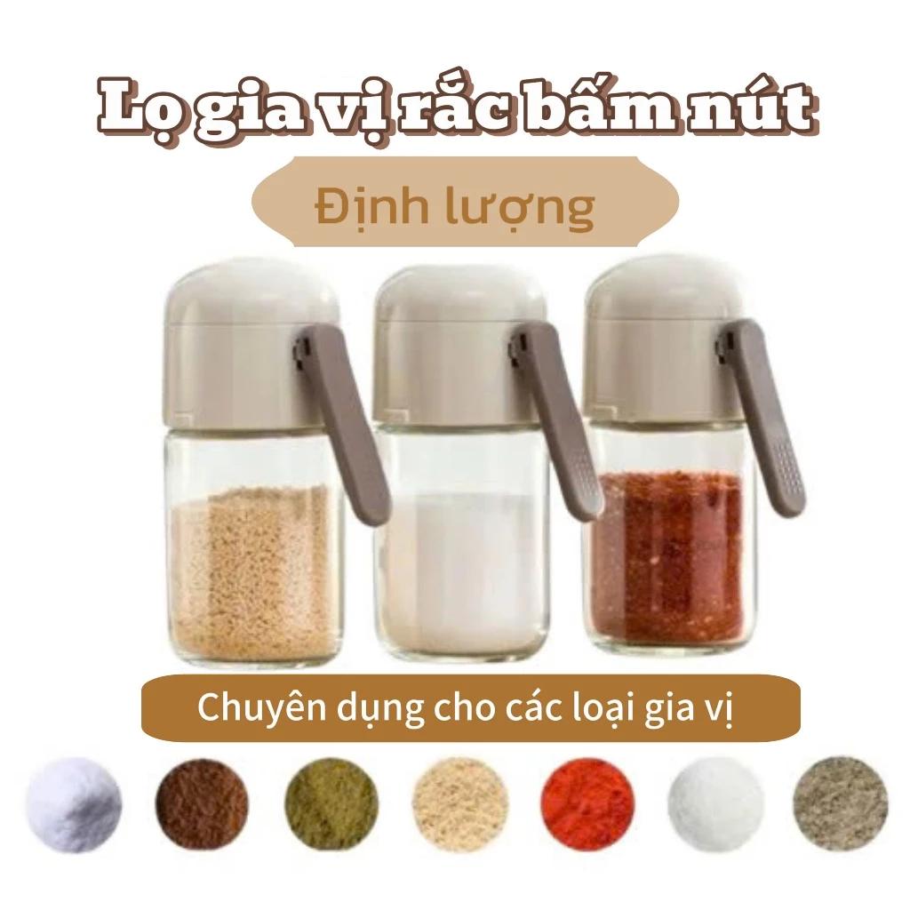 Lọ Đựng Gia Vị Thủy Tinh Rắc Muối Tiêu Định Lượng MX200 200ml - Hũ Đựng Gia Vị Thông Minh