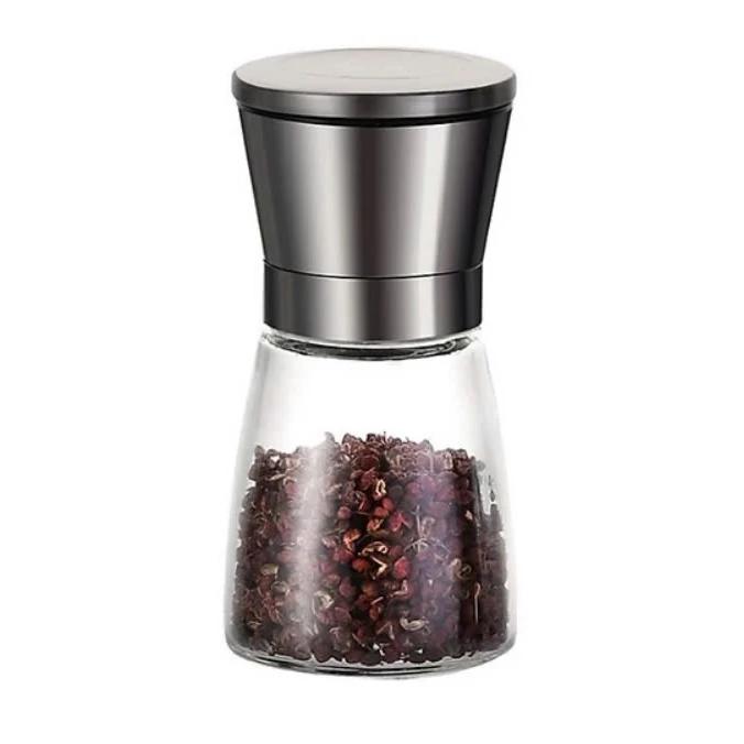 Lọ Xay Tiêu, Muối ớt, Gia Vị Cầm Tay, NẮP INOX Cao Cấp Tiện Dụng Cho Nhà Bếp