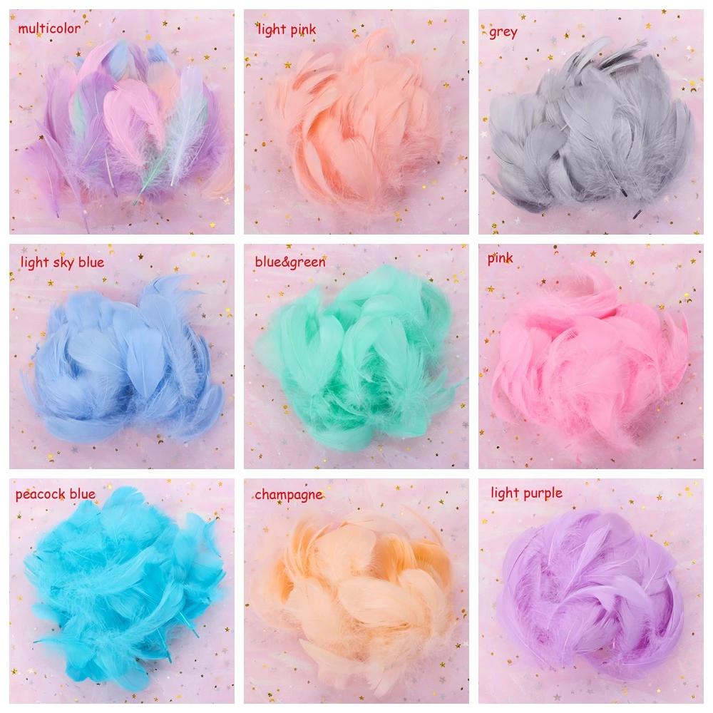 Lông vũ 5-15 cm [Mượt, đẹp] lông gà mềm phụ kiện chụp ảnh, trang trí handmade dreamcatcher Pinky Shop mã LV03[Mới 100%]