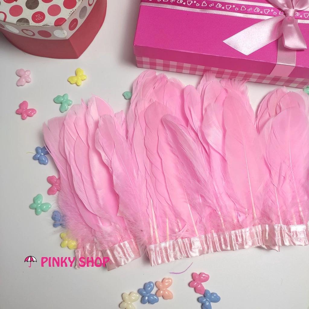 Lông vũ cánh cứng, 15-20cm nhiều tông màu làm phụ kiện dreamcatcher, phụ kiện handmade Pinky Shop [Hàng đẹp, mới 100%]