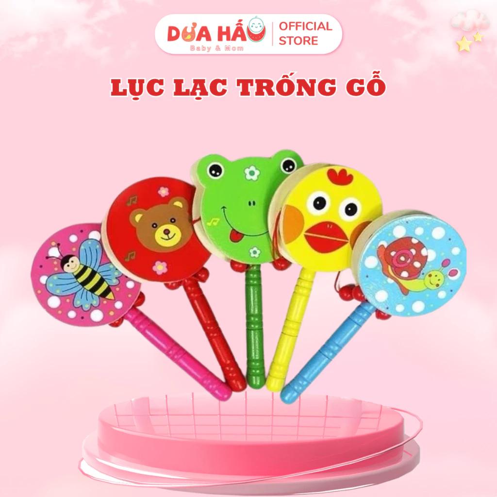 Lục Lạc Trống gỗ - Đồ Chơi Gỗ Phát Triển Trí Tuệ Cho Bé Thông Minh
