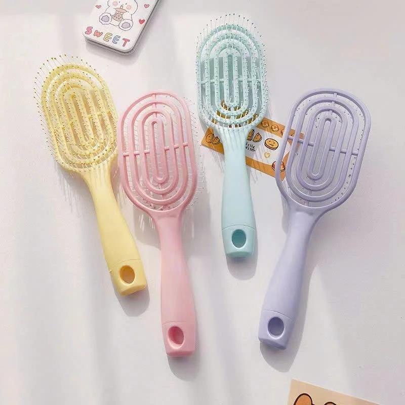 Lược chải tóc 3550 - lược gỡ rối tóc, lược mát xa da đầu màu pastel xinh xắn