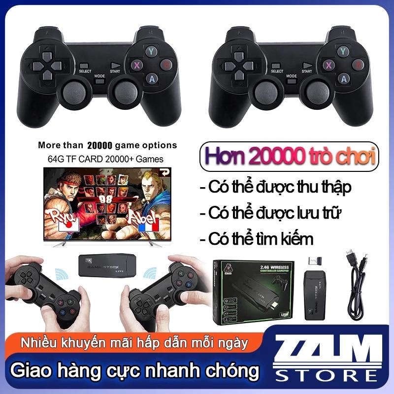 Máy Chơi Game Cầm Tay STICK 4K V2 PRO HDMI 64Gb Sẵn 20000 Game, Bộ điều khiển trò chơi TV tại nhà HDMI tay cầm đôi M8