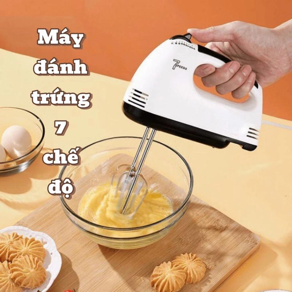 Máy đánh trứng cầm tay 7 tốc độ tiện dụng, nhanh chóng khi sử dụng
