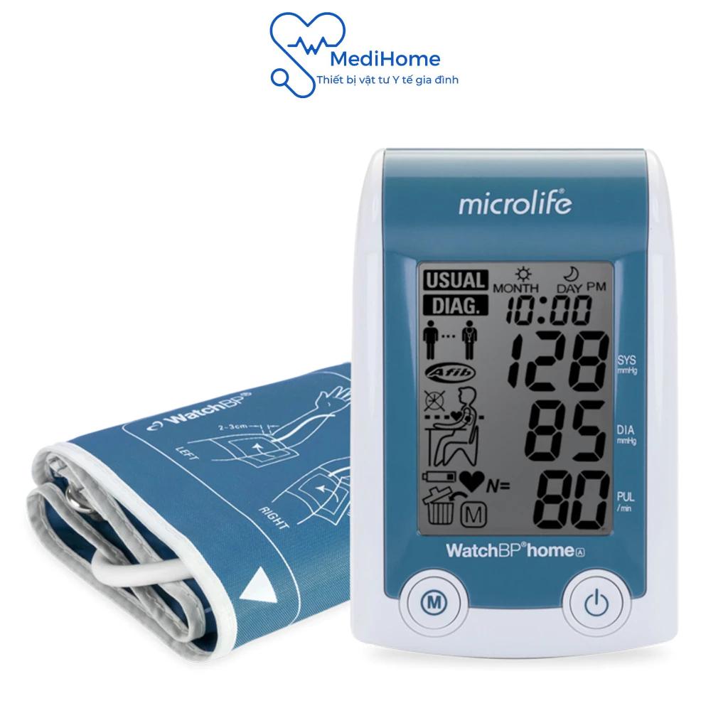 Máy đo huyết áp bắp tay Microlife Watch BP Home A có phát hiện rung nhĩ (AF) - Medihome