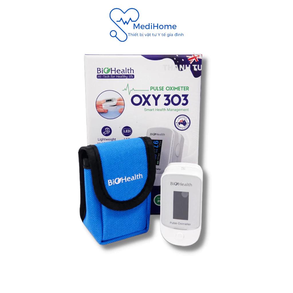 Máy đo oxy trong máu SPO2 và nhịp tim Biohealth OXY 303 đo nhanh trong vãi giây - MediHome