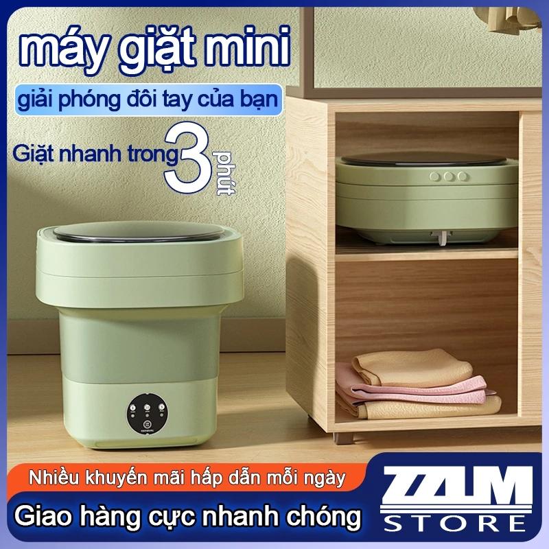 Máy Giặt Mini Cho Bé Máy Giặt Đồ Mini Gấp Gọn Di Động Vắt Khô Khử Khuẩn Bằng Ánh Sáng Xanh Đèn Rọi giặt sạch bụi bẩn đồ