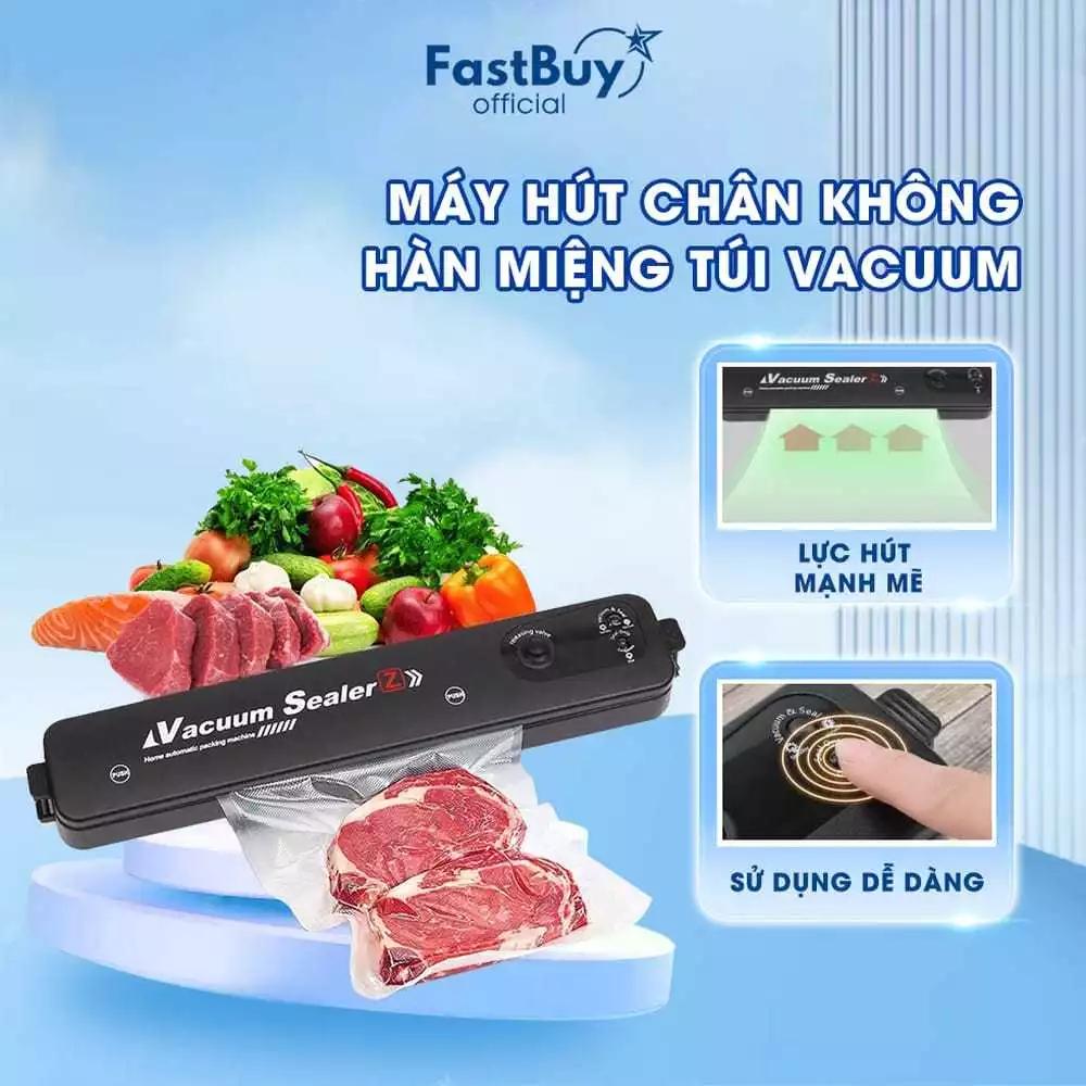 Máy Hút Chân Không Thực Phẩm Vacuum Sealer Tặng Kèm 10 Túi Hút Bảo Quản Thực Phẩn Tiện Lợi
