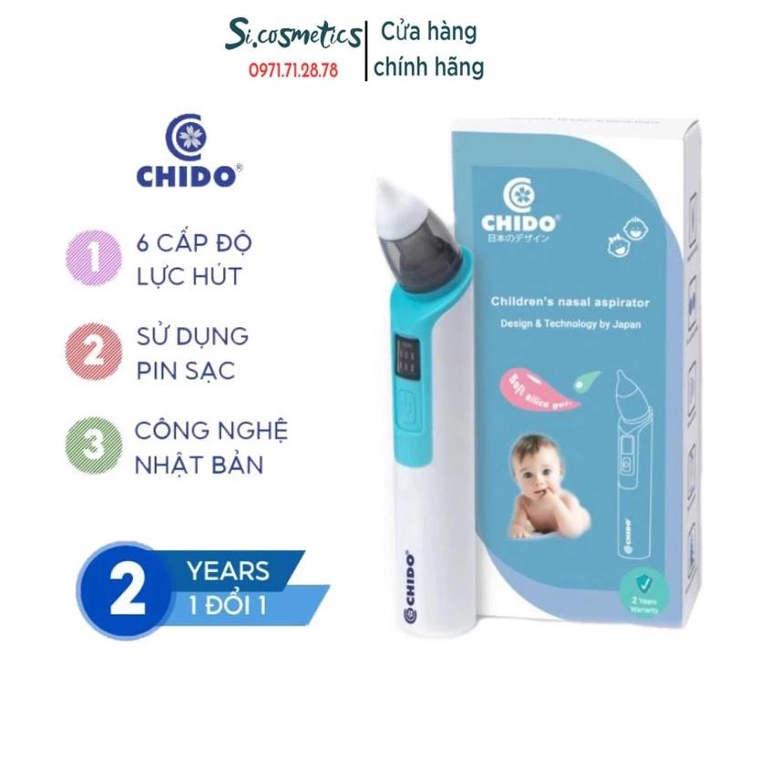 Máy Hút Mũi Cho Bé Sơ Sinh Chido - Bảo Hành 24 Tháng, 6 Cấp Độ, Hút Tự Động, Cầm Tay Không Dây, Công Nghệ Nhật Bản