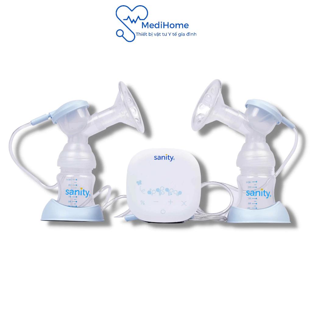 Máy hút sữa điện đôi pin Sanity S6306-ENG chất liệu silicon cao cấp, an toàn cho mẹ - MediHome
