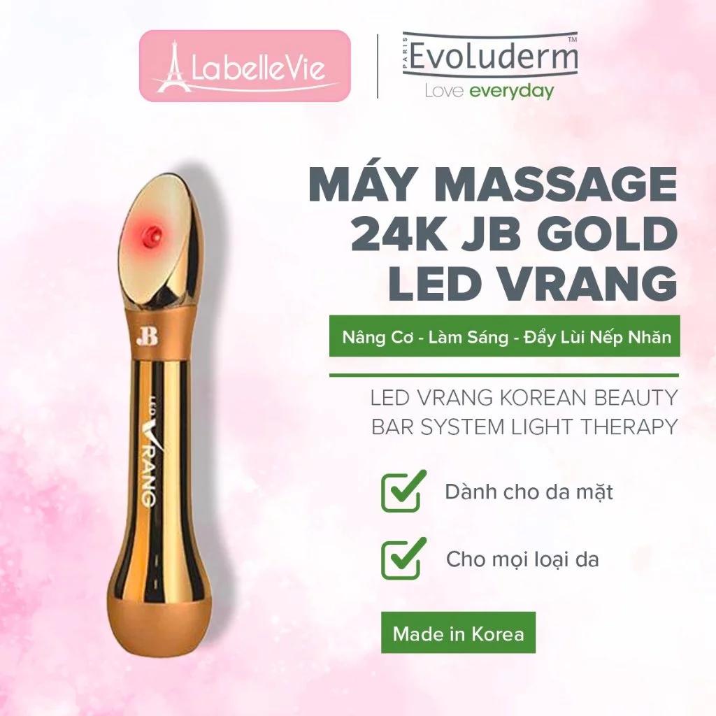 Máy massage mặt cầm tay 24K JB Gold LED VRANG Hàn Quốc
