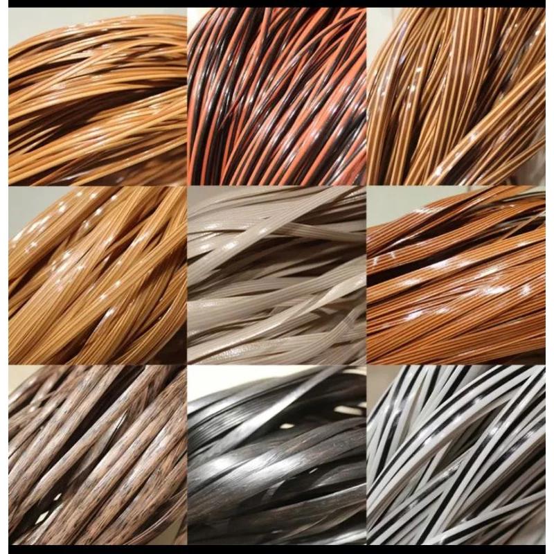 Mây nhựa, sợi nhựa Mây dệt chất liệu mây sợi giả mây handmade mây nhựa