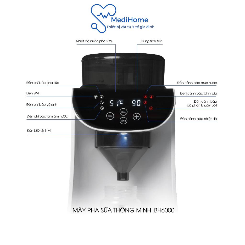 Máy pha sữa bột tự động Biohealth BH6000 pha nhanh chỉ 10s, có app điều khiển từ xa - MediHome