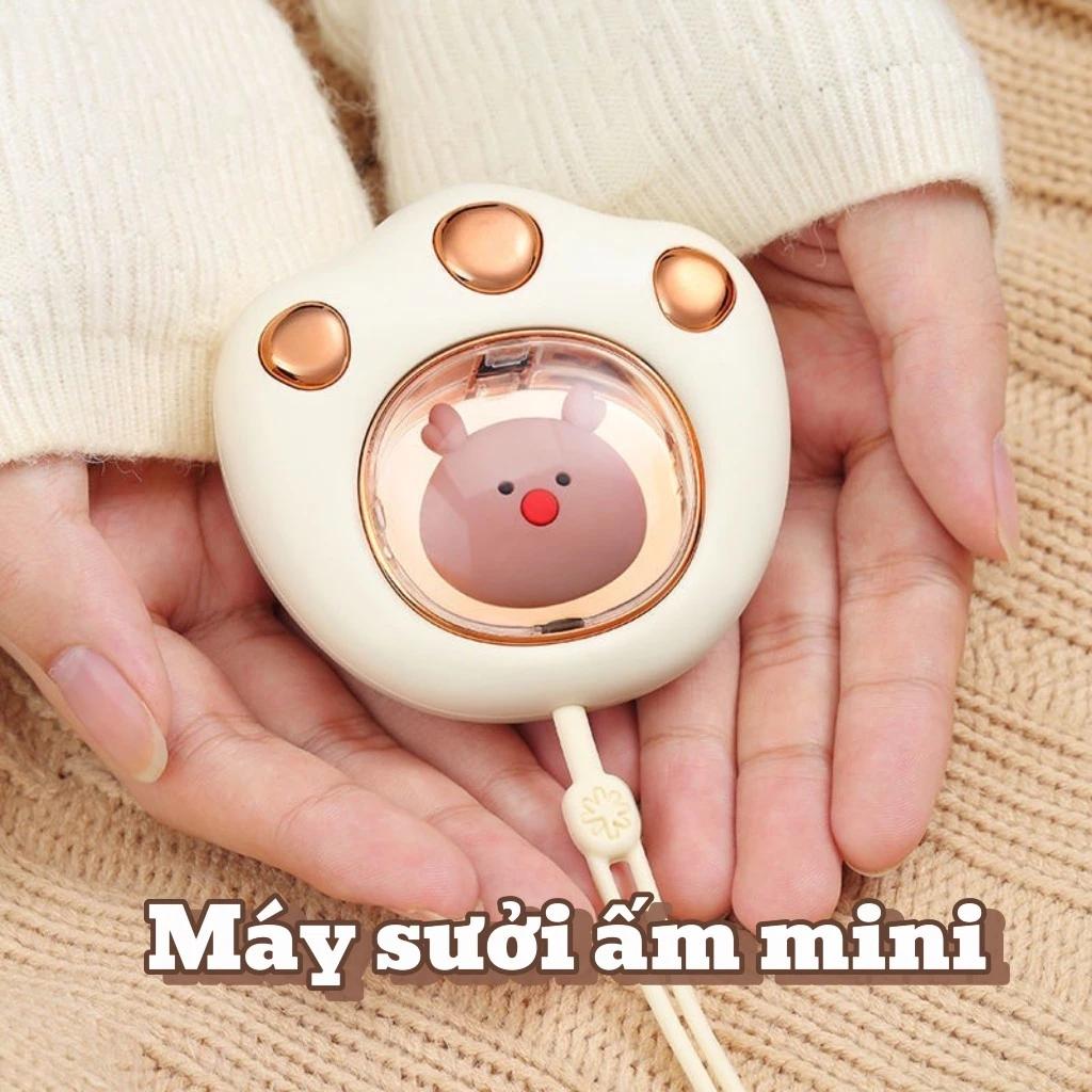 Máy Sưởi Ấm Mini Cầm Tay Hình Chân Mèo Làm Ấm Nhanh Pin Sạc Nhỏ Gọn Bỏ Túi Siêu Tiện Lợi
