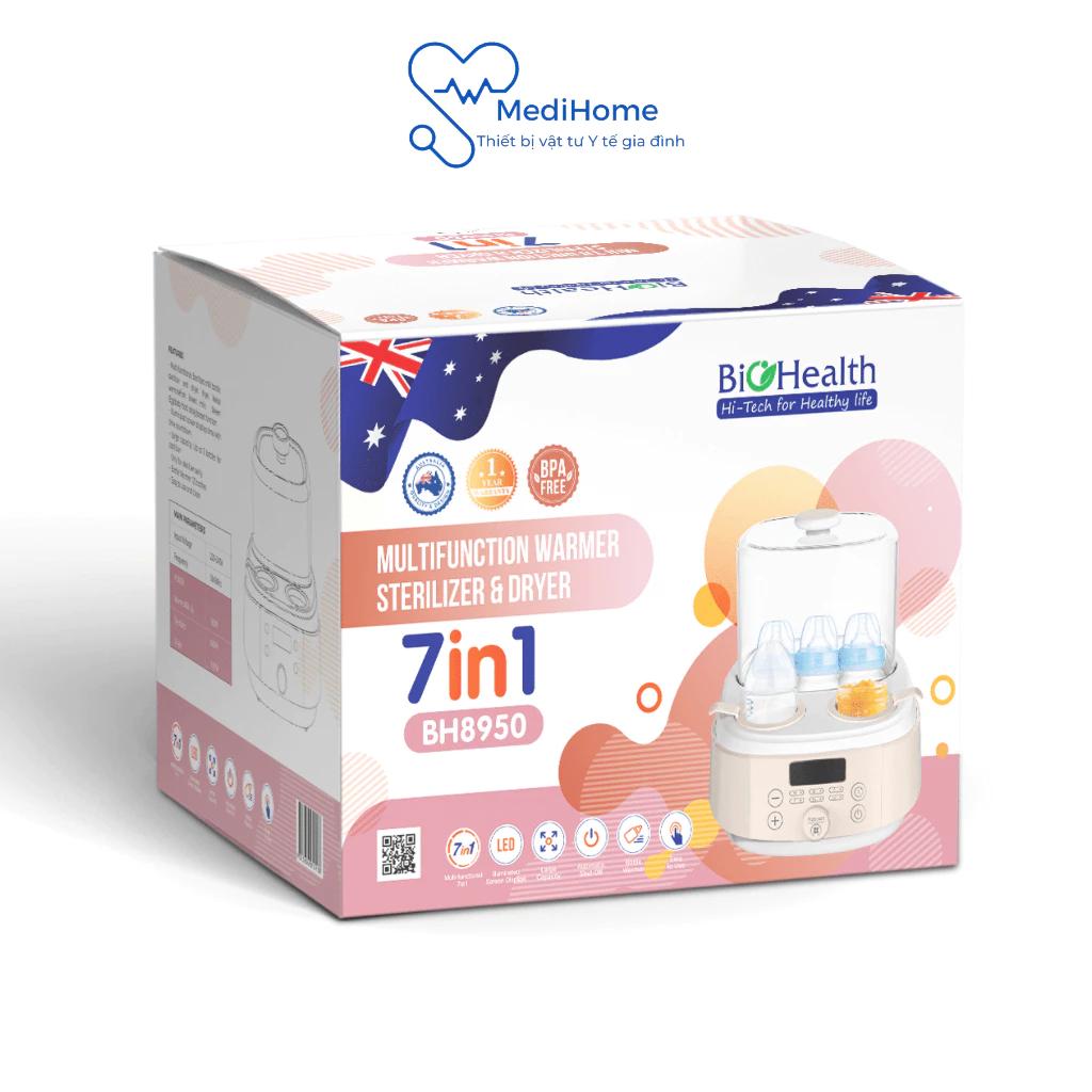 Máy tiệt trùng, hâm sữa sấy khô đa năng 7 trong 1 Biohealth BH8950 tích hợp nhiều chức năng tiện lợi - MediHome
