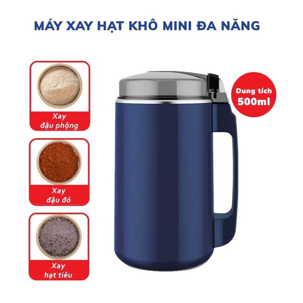 Máy Xay Hạt Khô Cầm Tay MẪU MỚI XANH DƯƠNG - Máy Xay Đa Năng Nghiền Các Loại Hạt, Ngũ Cốc, Đồ Khô,... Tiện Lợi