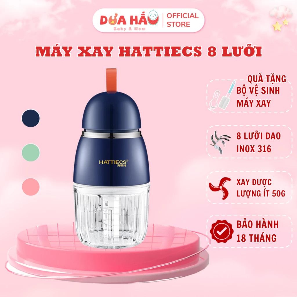 Máy Xay HATTIECS Đa Năng 8 lưỡi Phục Vụ Cho Bé Ăn Dặm
