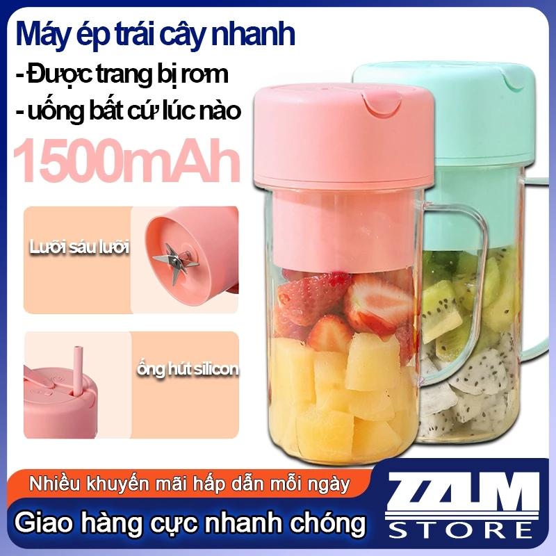 Máy Xay Sinh Tố Cầm Tay 6 Lưỡi, Máy Xay Hoa Quả Sử Dụng Pin Sạc Cổng USB Siêu Tiện Lợi ( Mẫu Mới )