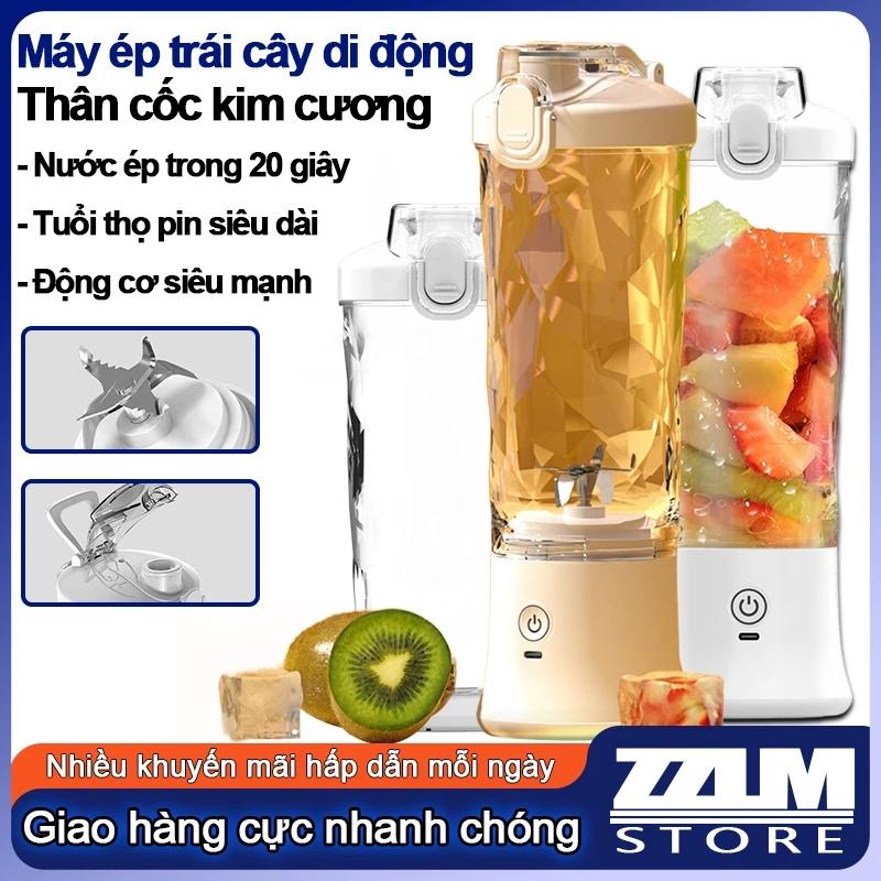 Máy Xay Sinh Tố Cầm Tay 600Ml 2 Chế Độ 150W 18000 Vòng/phút USB Pin Sạc 4000MAh Nắp Chống Rò Rỉ Ép Trái Cây Mini Cốc