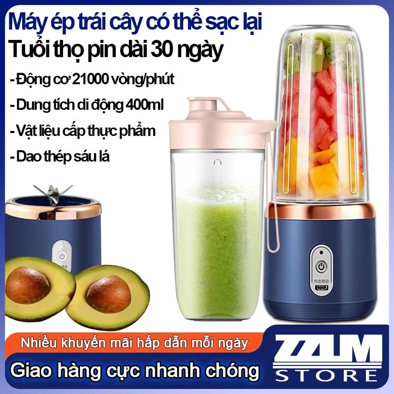 Máy Xay Sinh Tố Juicing Cup 400ML Cầm Tay 6 Lưỡi 2 Cối - double cup mini fruit mixer smoothie mixer bottle