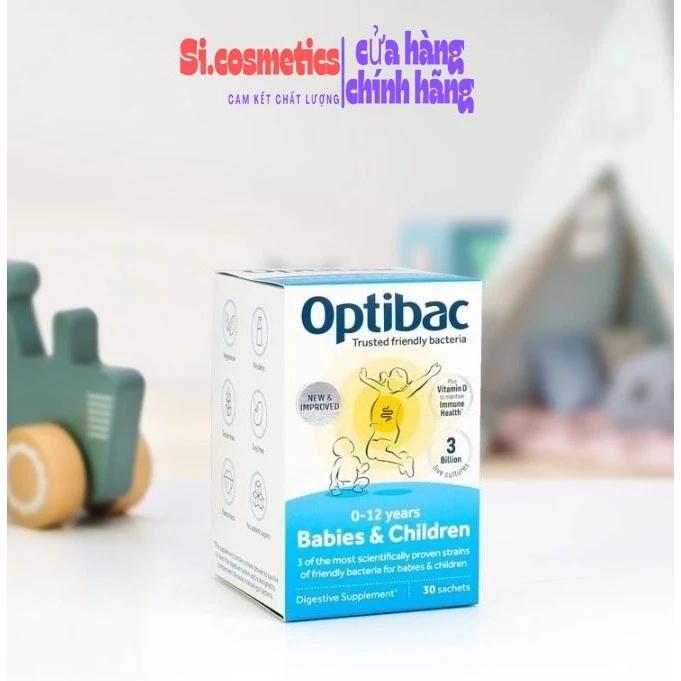 Men Vi Sinh Optibac xanh dương 30 gói cho bé táo bón