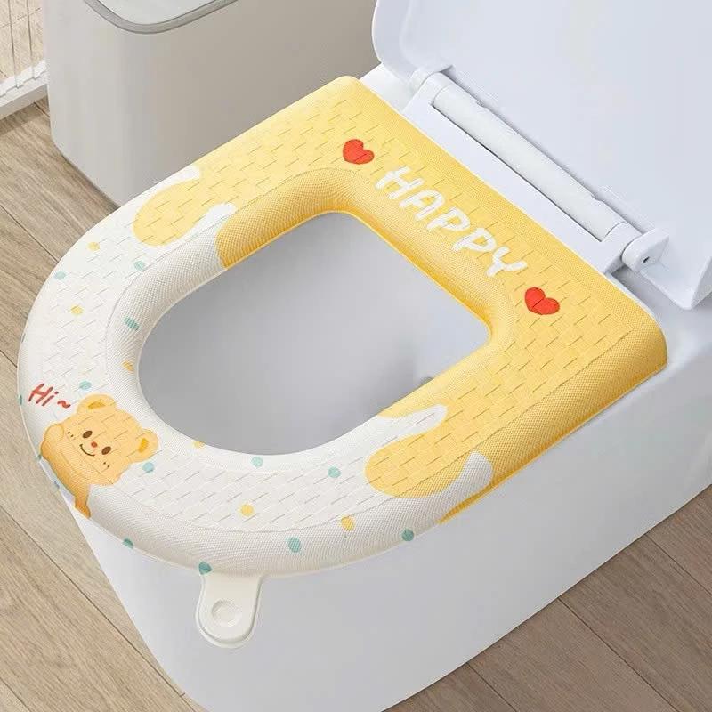 Miếng Lót Bệ Ngồi Toilet Bằng Silicone EVA Chống Thấm Bốn Mùa Dành Cho Gia Đình