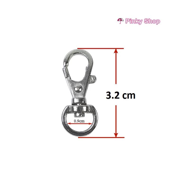 Móc càng cua màu bạc 3cm [500-1000 cái] nguyên liệu làm phụ kiện túi xách