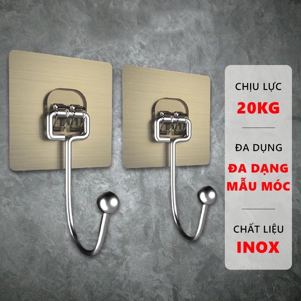 Móc dán tường chịu lực 7x7cm INOX , móc dán tường siêu dính