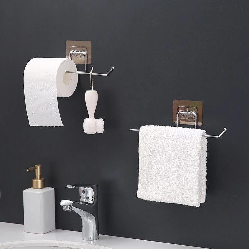 Móc, Giá đỡ cuộn khăn lau bằng inox đa năng