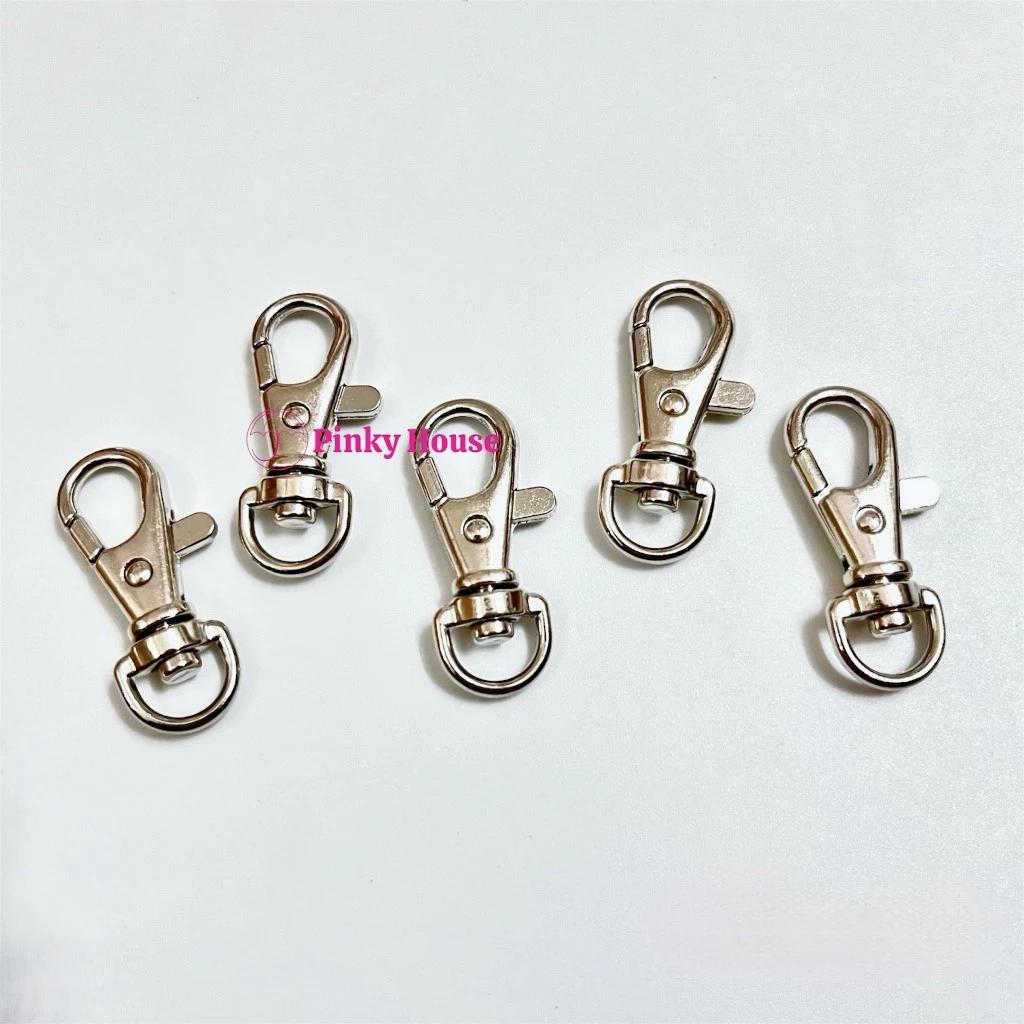Móc khóa càng cua antimon không gỉ màu bạc, làm móc khóa macrame phụ kiện túi xách Pinkhandy