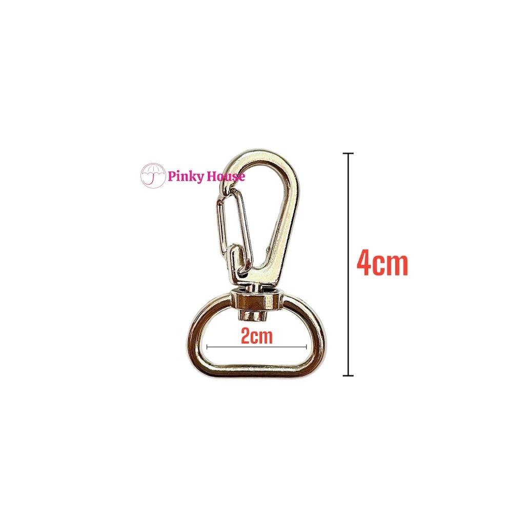 Móc khóa càng cua, khoen móc cua màu trắng bạc làm phụ kiện túi xách, balo, thời trang handmade