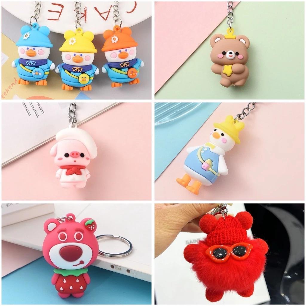 Móc khoá nhiều mẫu cute mini dễ thương, móc khóa xịn đeo balo, túi xách phụ kiện trang trí