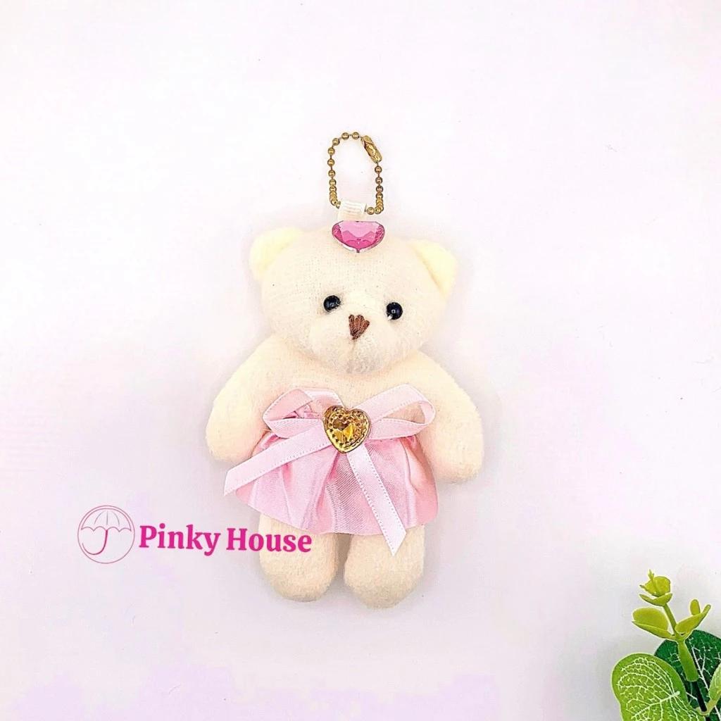 Móc khóa trang trí hình gấu bông dễ thương, phong cách Hàn Quốc