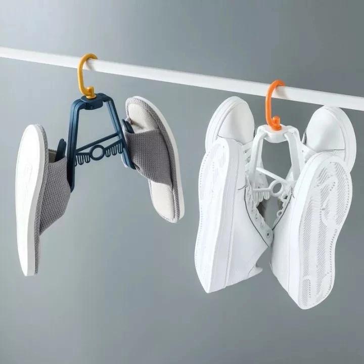 Móc phơi giày 4 NHÁNH, phơi vớ dép tiết kiệm không gian - Móc treo tiện lợi