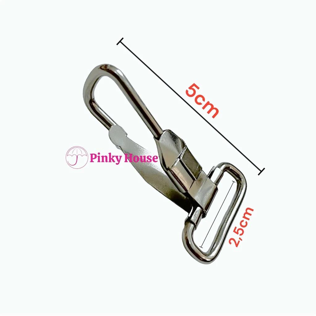 Móc sắt kim loại, móc chó, khóa túi xách nữ, móc cheo balo, đeo dây đai phụ kiện nguyên liệu handmade DIY