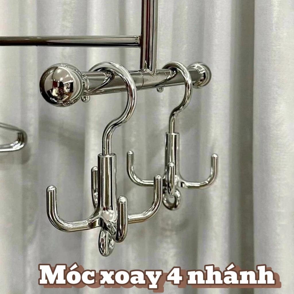 Móc treo đồ đa năng 4 chấu xoay 360 độ tiện dụng - móc phơi giày tiện lợi