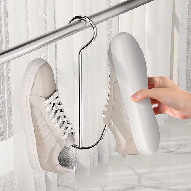 Móc treo giày dép - Móc phơi 2 nhánh bằng thép không gỉ 13x9.2x21cm