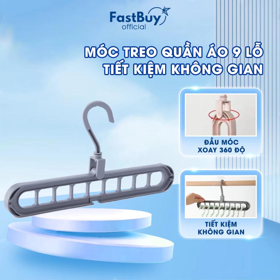 Móc Treo Quần Áo Đa Năng 9 Lỗ Tiết Kiệm Diện Tích