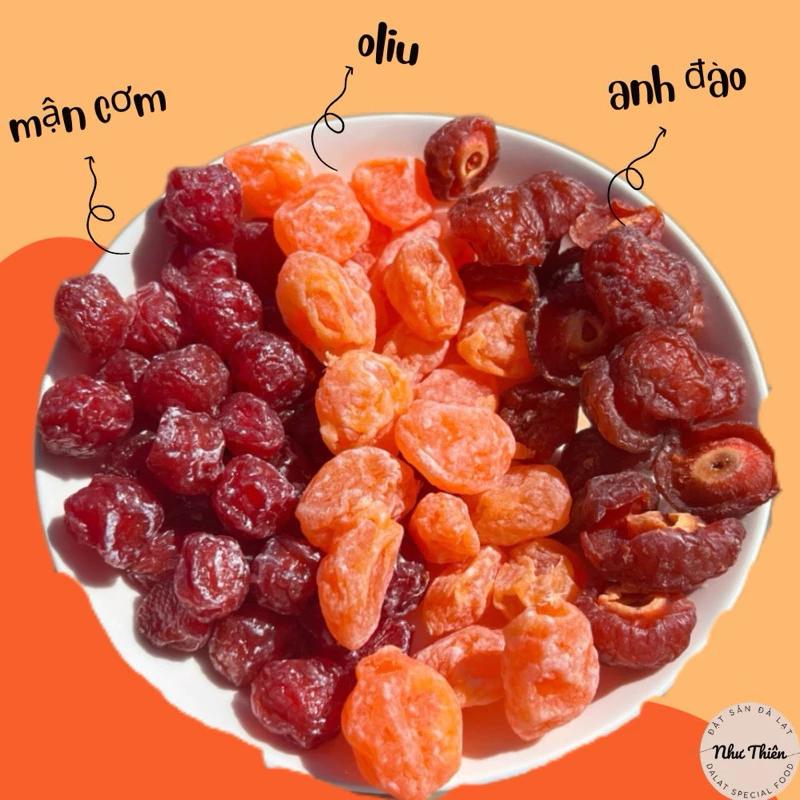 Mứt Anh Đào-Oliu-Mận Cơm Chua Ngọt-Đặc Sản Đà Lạt Như Thiên