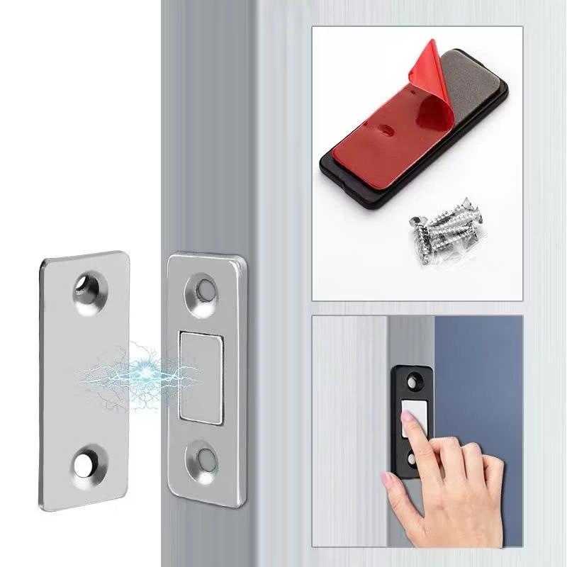 Nam Châm Gắn Cửa Lực Hút Cực Mạnh Tự Động Hít Chặn - Bộ Nam Châm Dán Chốt Tủ Quần Áo, Ngăn Kéo, Tủ Bếp Đa Năng