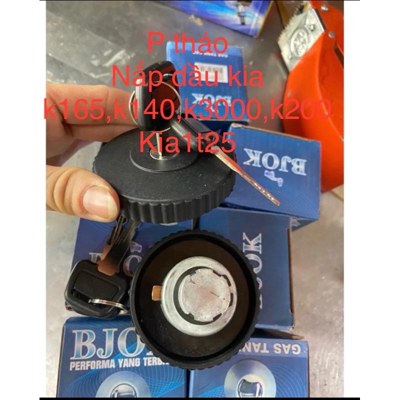 nắp bình dầu kia k2700,k165, k140,k3000,kia1t4,kia1t25 kèm 2 chìa hàng đẹp nắp dầu xe tải kia