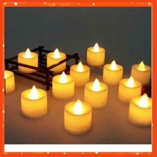Nến điện tử đèn mini nhỏ (kèm sẵn pin) màu vàng trang trí decor giáng sinh Noel, sinh nhật