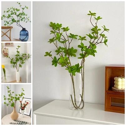 Nhánh Cây Xanh Lá Nhật Bản Nhân Tạo Bằng Lụa Chất Lượng Cao Treo Trang Trí Nhà Cửa