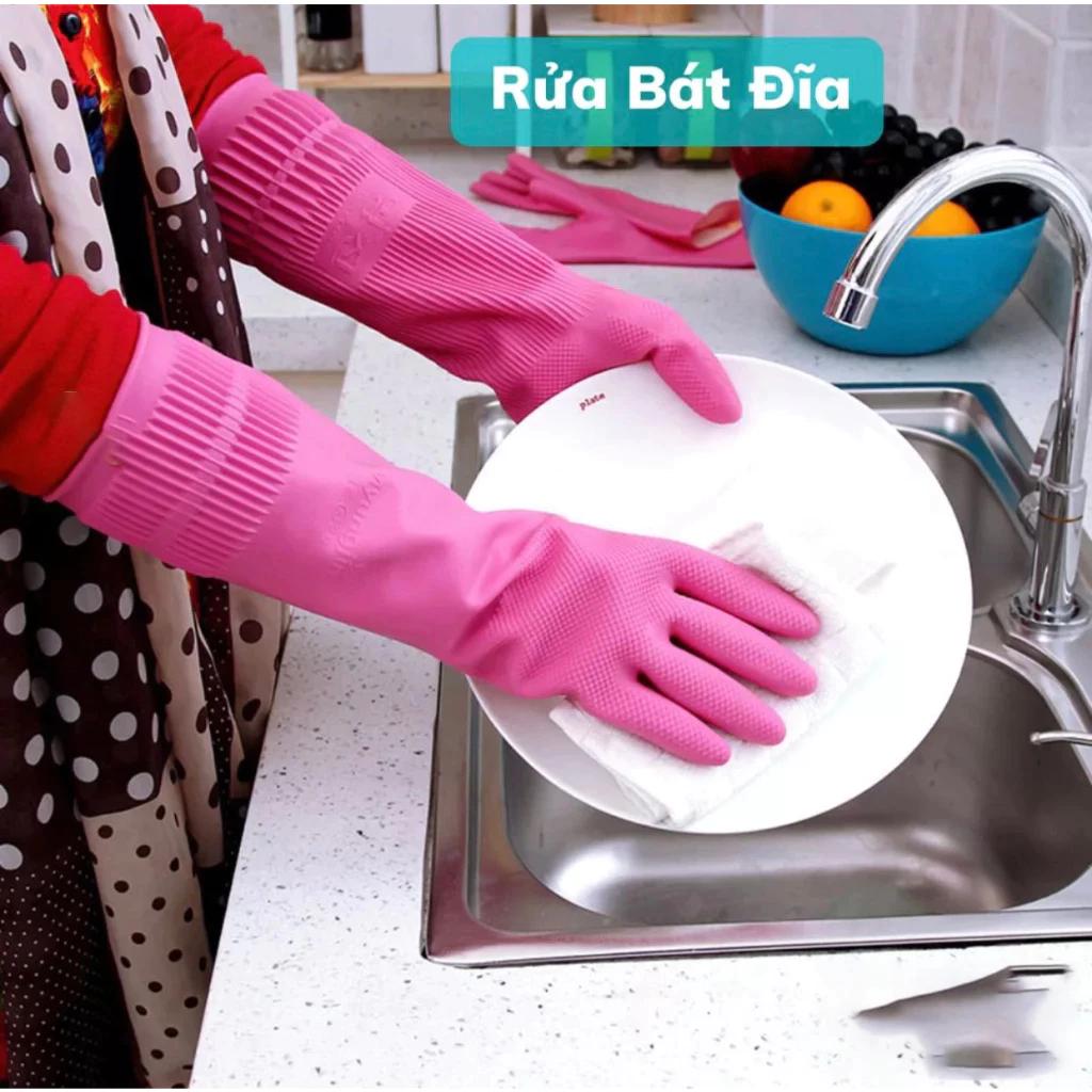 [Nhiều Mẫu] Găng Tay Cao Su Găng Tay Làm Bếp Nấu Ăn Thiên Nhiên An Toàn Cho Da siêu dai đa năng tiện dụng [06-10]