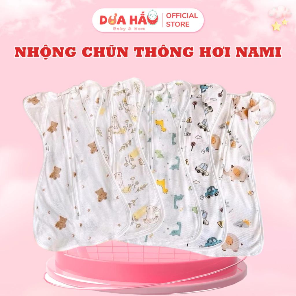 Nhộng Chũn Thông Hơi Mở Tay NaMi Cho Bé, Nhộng Thông Hơi Siêu Mỏng,Mềm, Chũn Lưới Thoáng Khí
