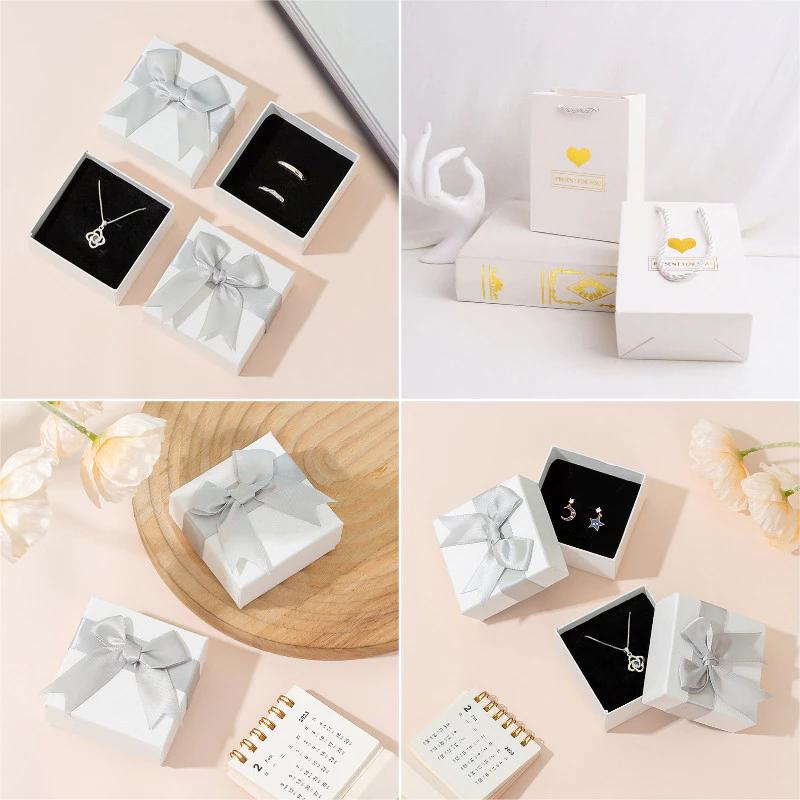 Nơ Ribbon Hộp Phụ Kiện Trang Sức Đơn Giản Túi Bao Bì Quà Tặng Thời Trang Hộp Gói